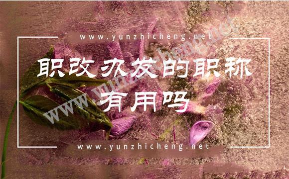 职称落户政策 职改办发的职称有用吗